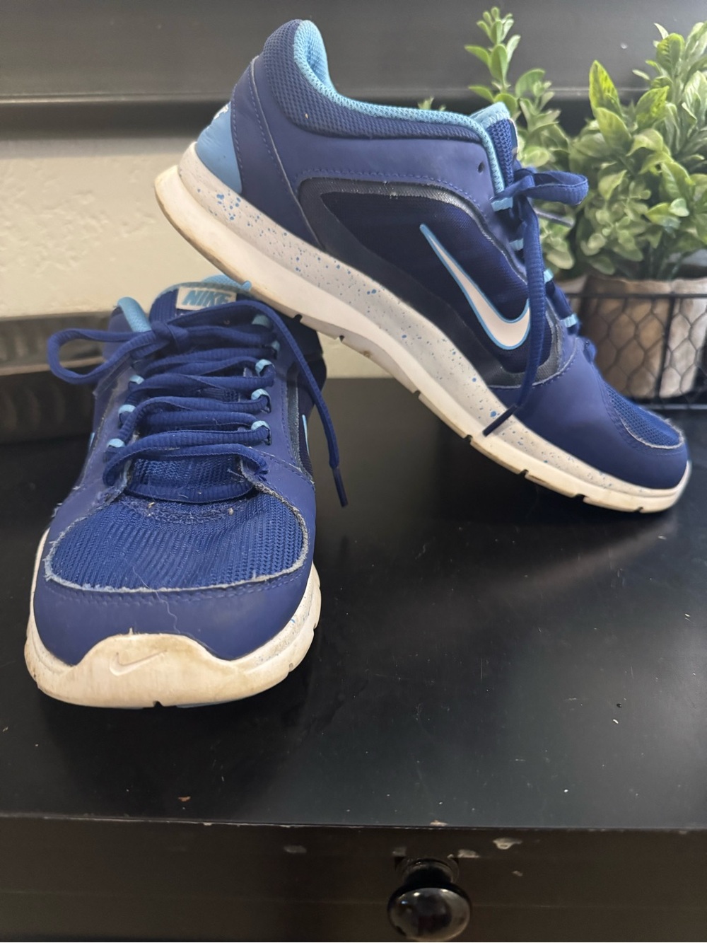 Nike Women's Dark Blue and Light Blue Athletic Sneakers